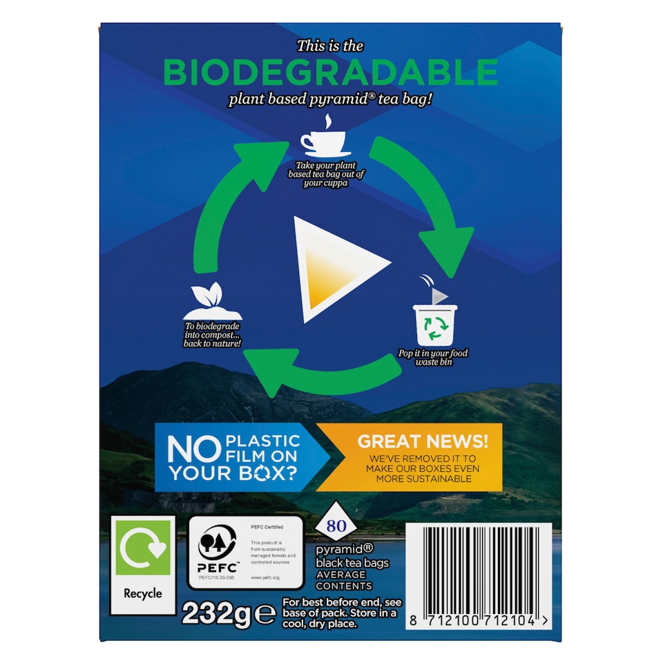 image 1 of Scottish Blend Black Tea Bags 80 Pack 232g