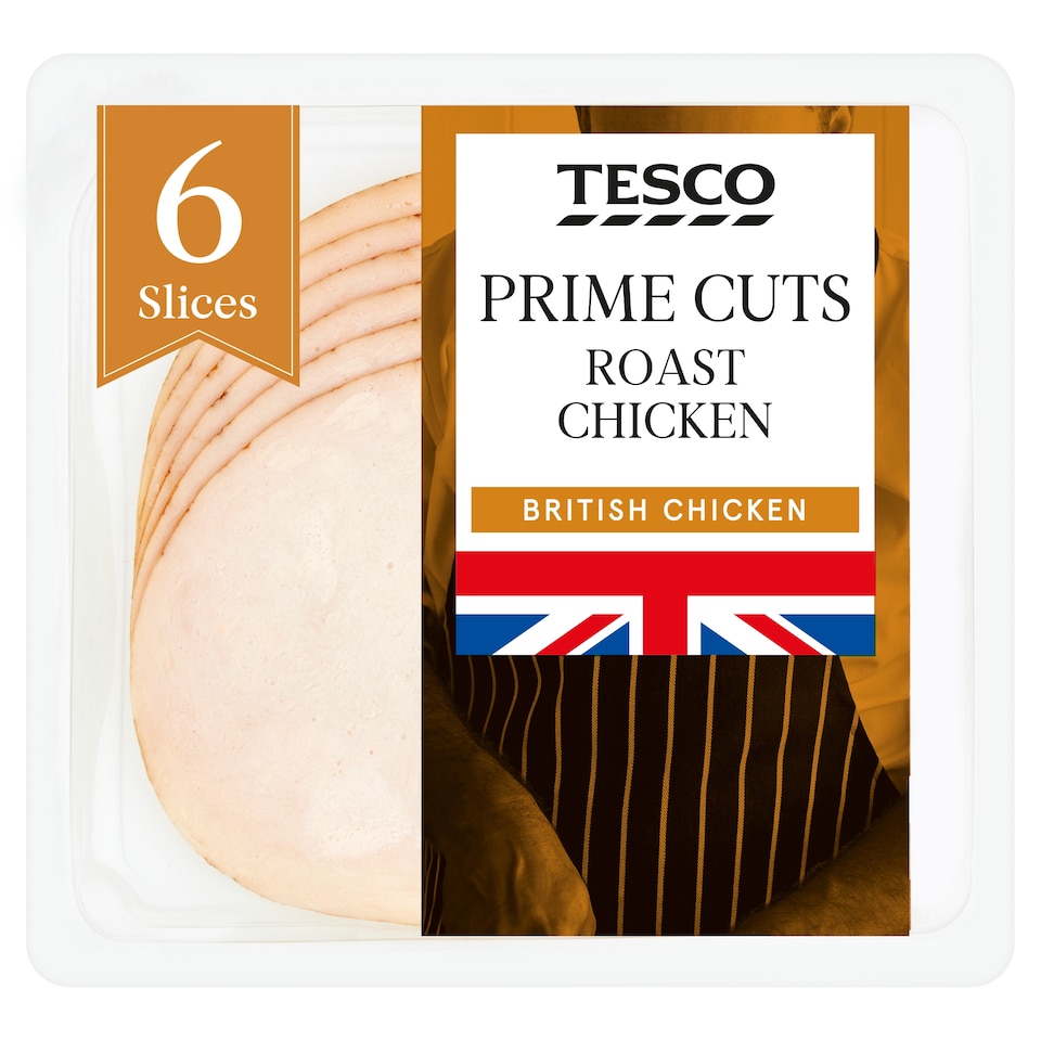 Tesco British Roast Chicken Slices 125 G