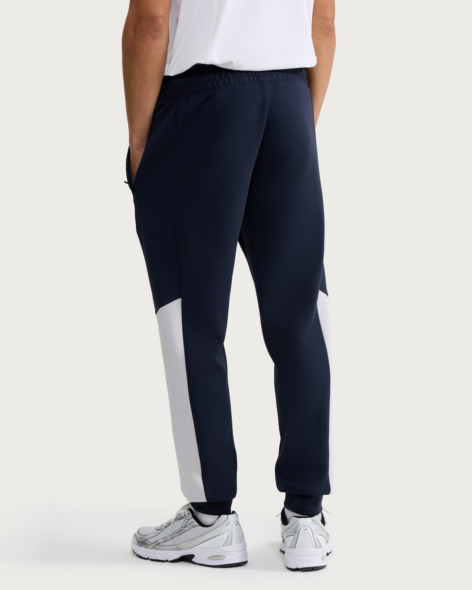 image 1 of F&F Active TECHSPORT Regular Fit Colour Block Cuffed Joggers in Navy
