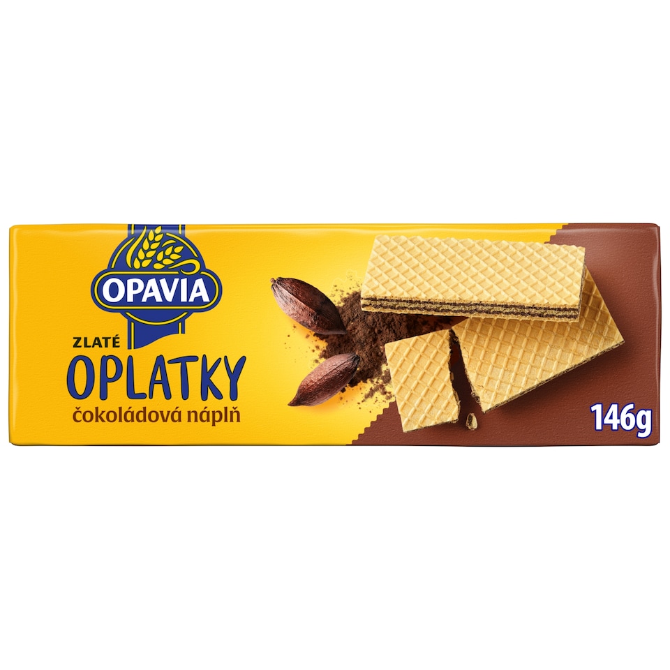 Opavia Oplatky čokoládová náplň Oblátky Balenie 146 g