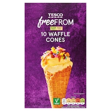 Tesco Free From 10 Waffle Cones
