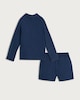 image 1 of F&F 2-Piece Rash Vest and Swim Shorts Set in Navy