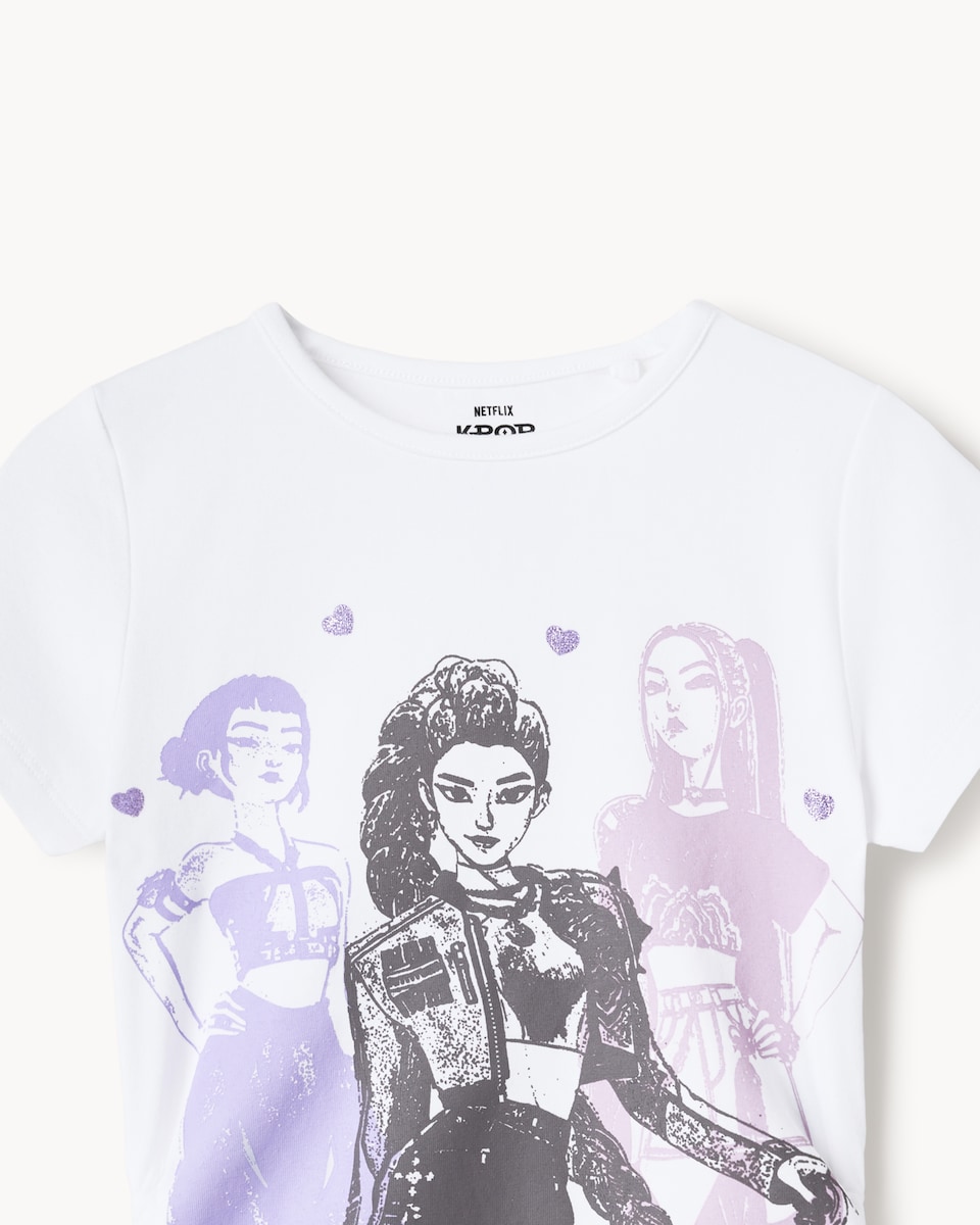 image 1 of K-Pop Demon Hunters Cotton Rich T-Shirt in White