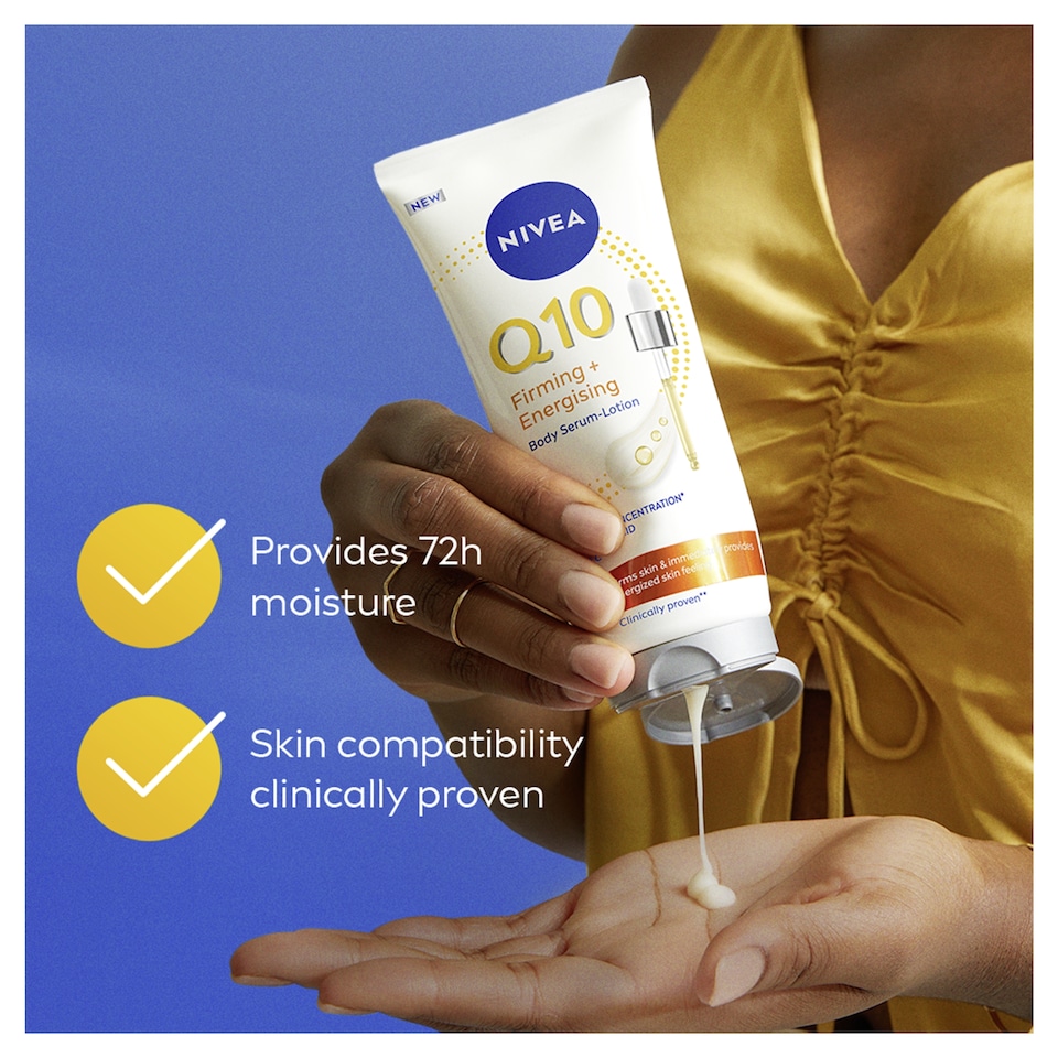 image 1 of NIVEA Q10 Firming + Energising Body Serum Lotion Tube 200ml