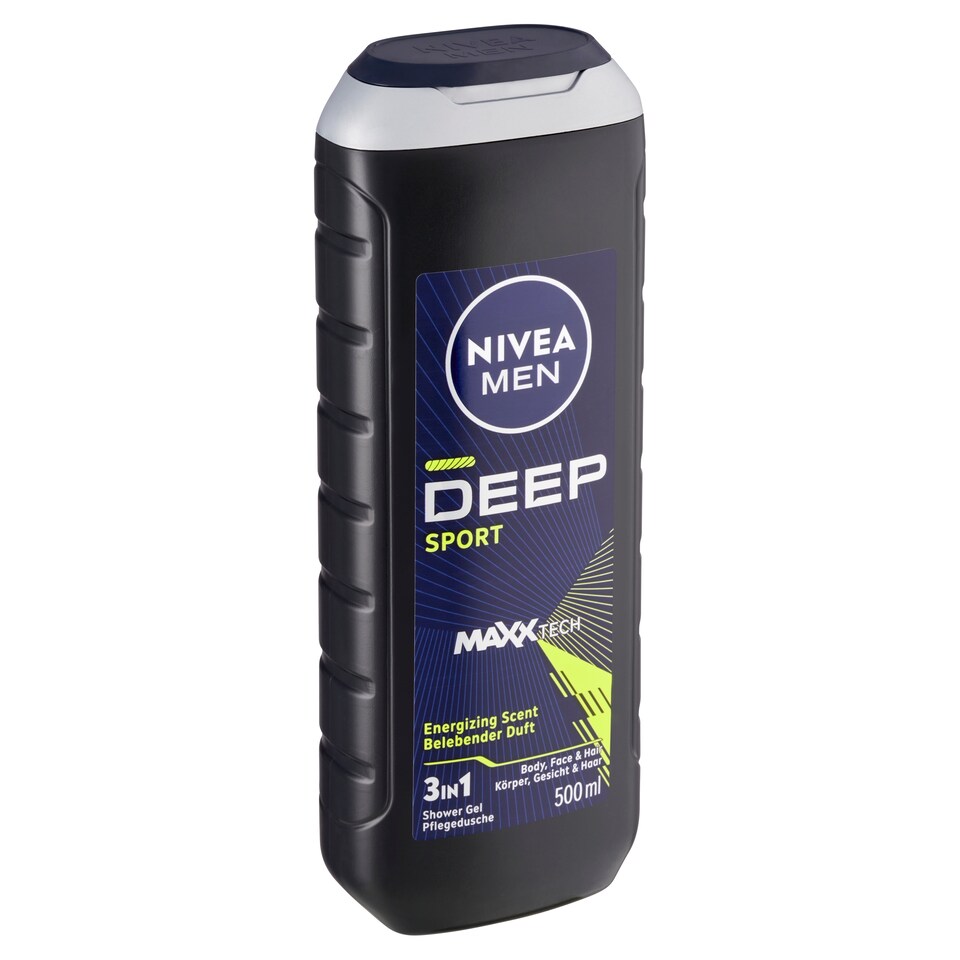 image 1 of Nivea Men Deep Sport 3 v 1 Shower Gel 500 ml