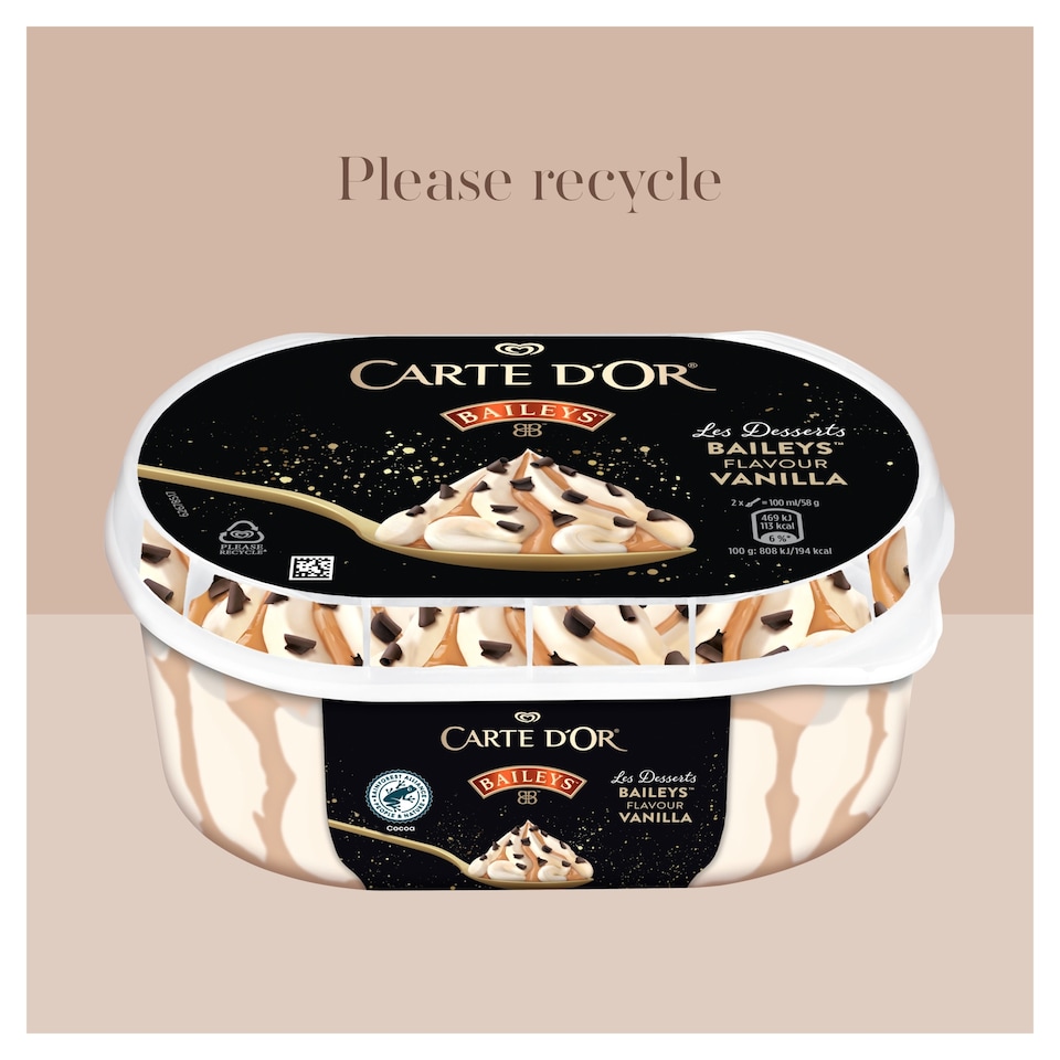 image 1 of Carte D'Or Baileys Ice Cream Tub 825ml