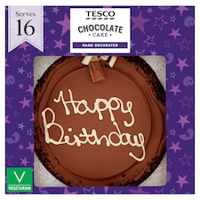Tesco Happy Birthday Chocolate Cake