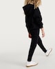 image 4 of F&F Girls Cotton Rich Elasticated Waist Cuffed Joggers in Black