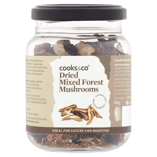 Cooks & Co Dried Mixed Forest Mushrooms 40G Tesco Groceries