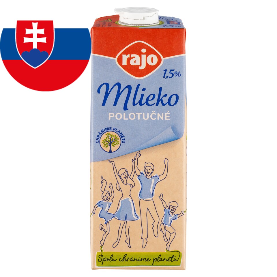obrázok 1 z Rajo Mlieko polotučné 1,5% 1 l