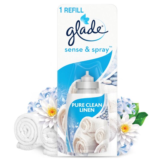 Glade Sense & Spray Rfill +30 Clean Linen Tesco Groceries