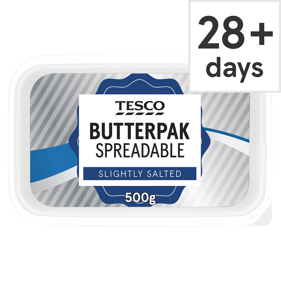 Tesco Butterpak Spreadable - Slightly Salted 500g