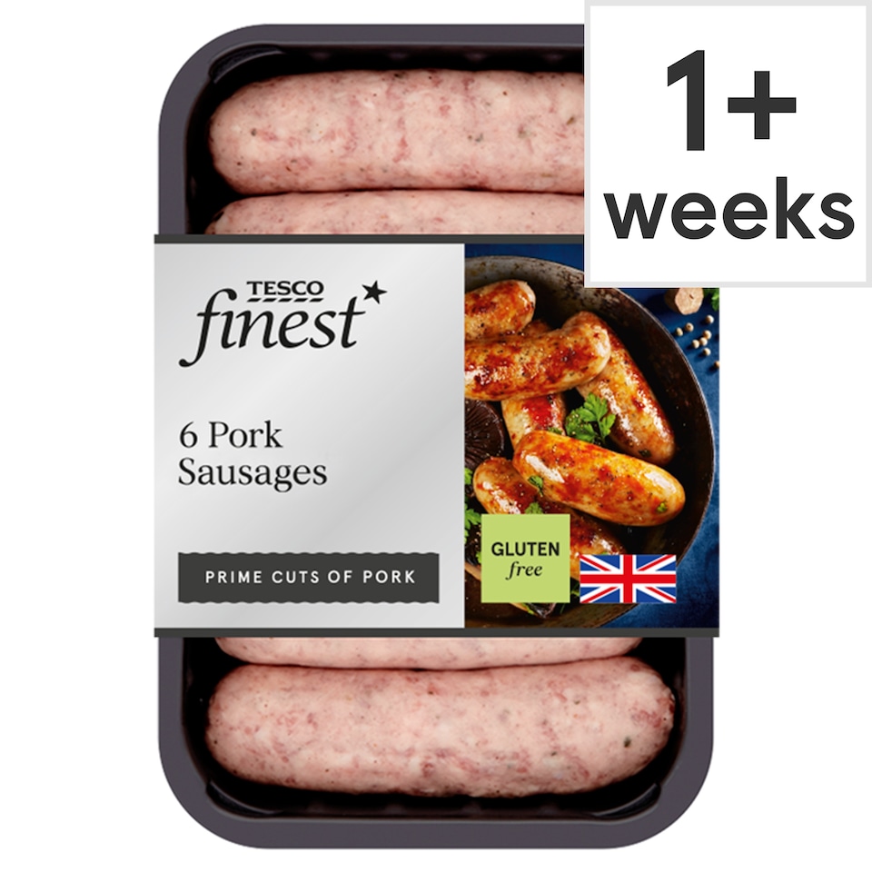 Tesco Finest 6 Pork Sausages 400G