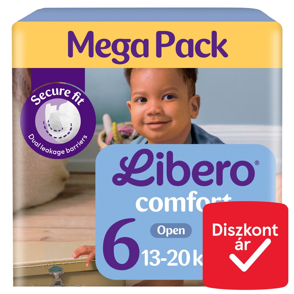 Libero Comfort Mega Pack pelenka, méret: 6, 13-20 kg, 60 db  1. kép