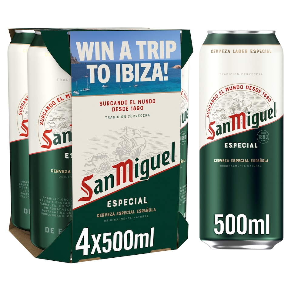 San Miguel Cerveza Especial Espanola 4x500ml