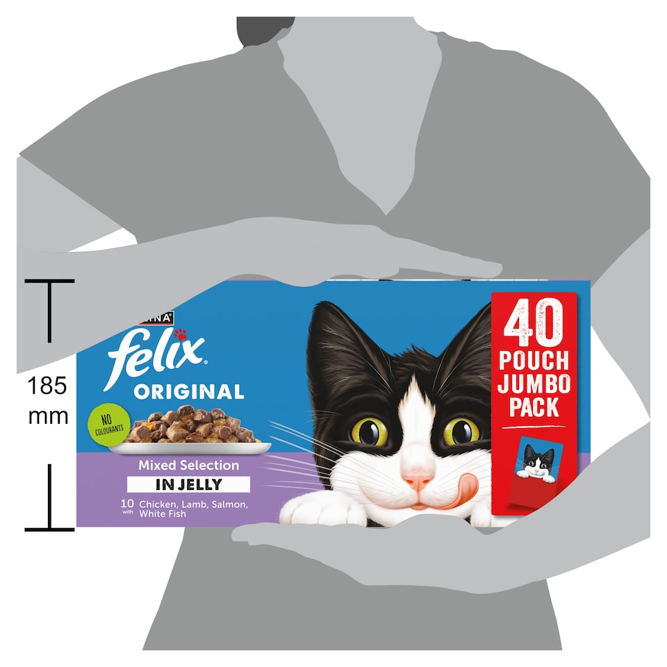 image 1 of FELIX Original Mixed Selection in Jelly Wet Cat Food 40x85g