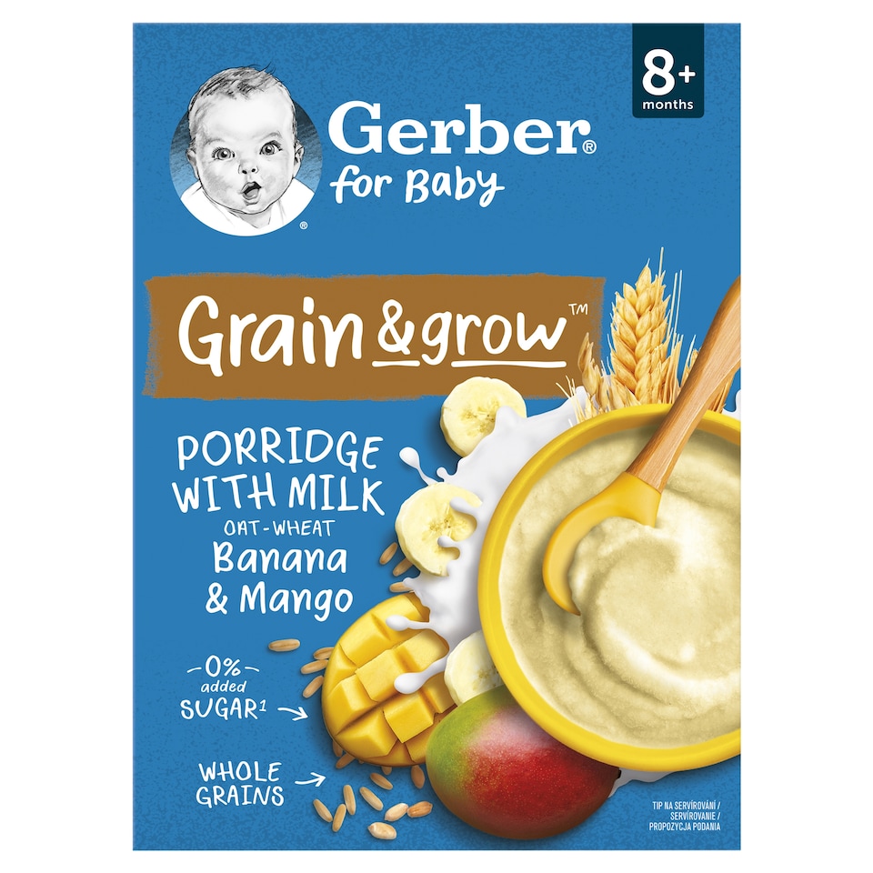 Gerber banános mangós tejpép, 8 hónapos kortól 200 g  1. kép