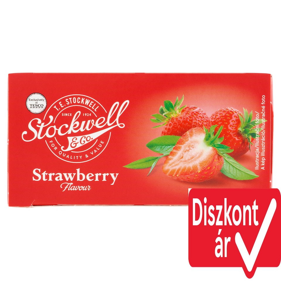 Stockwell & Co. Strawberry Flavour Fruit Tea 20 Tea Bags 40 g