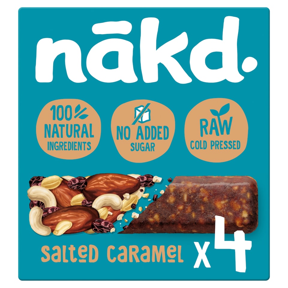 image 1 of Nakd Fruit & Peanut Bars - Salted Caramel 4 Pack 35g