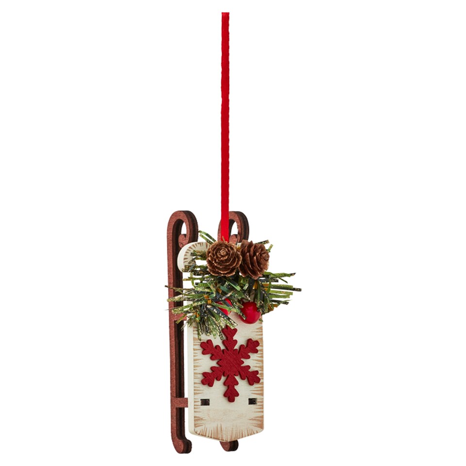 Tesco Foliage Sleigh Hanging Decorative