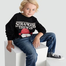  Stranger Things x Squishmallow Hellfire Club Sweatshirt in Black