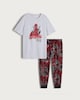 image 4 of Marvel Deadpool Cotton Rich Pyjamas in Grey