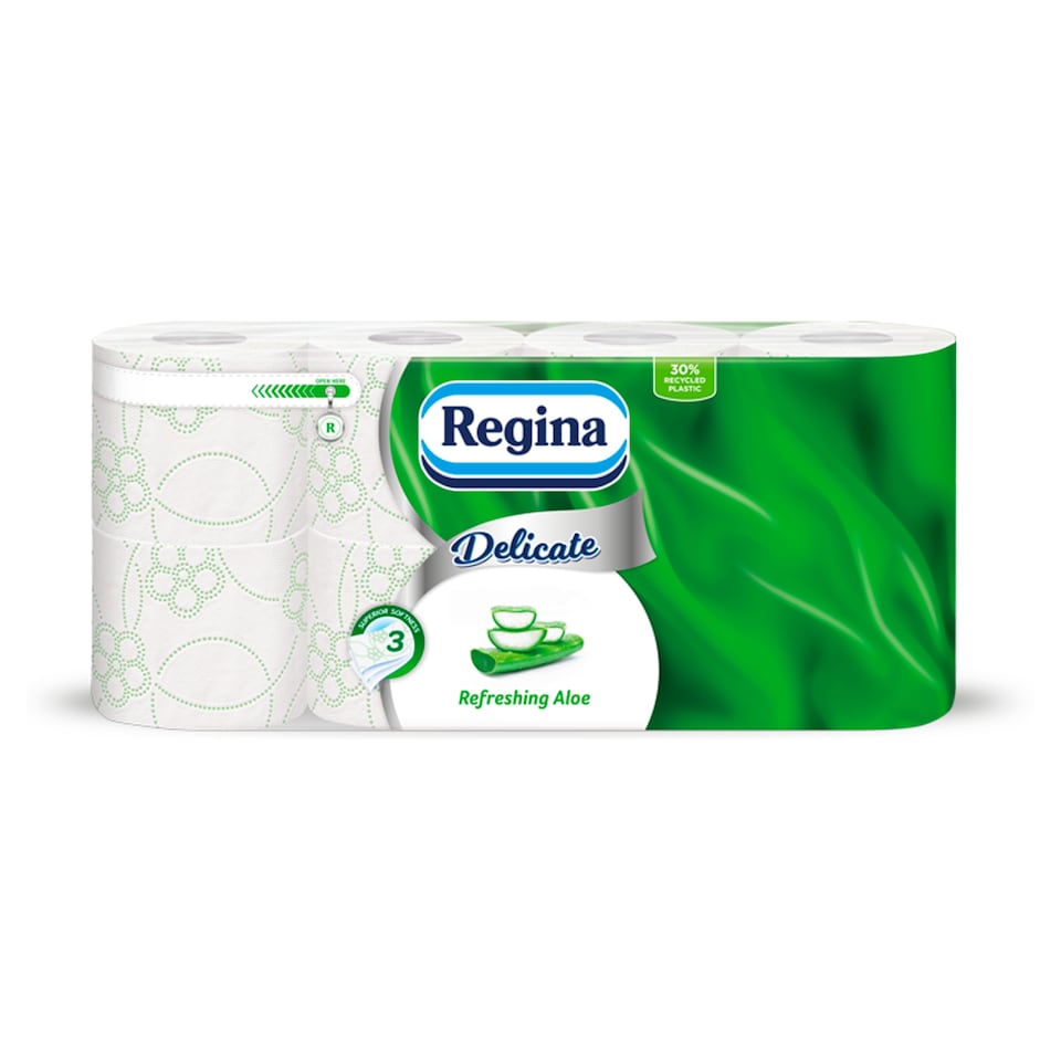 Regina Delicate Refreshing Aloe toalettpapír 3 rétegű 8 tekercs 1. kép