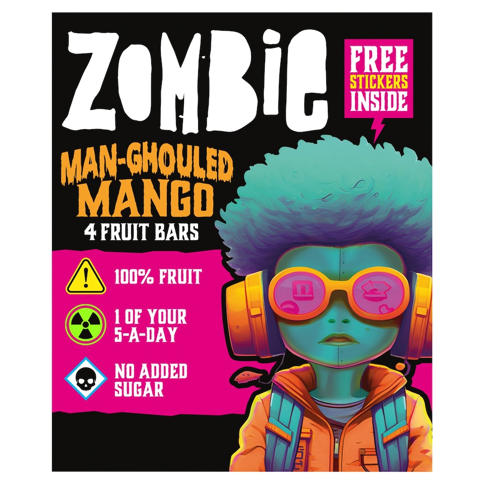 image 1 of Zombie Mango Fruit Snack Bar Multipack 4x25g