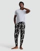 image 1 of Disney Star Wars Mandalorian Fleece Pyjama Bottoms in Black