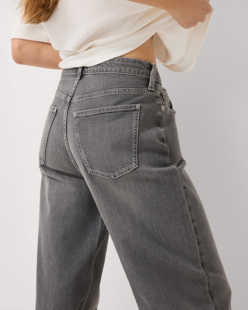 image 1 of F&F High Rise Wide Leg Jeans in Grey