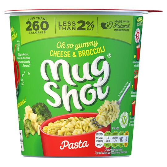 Mug Shot Cheese & Broccoli Pasta 68G Tesco Groceries