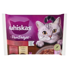 Whiskas Pure Delight teljes értékű nedves eledel felnőtt macskáknak 4 x 85 g (340 g)