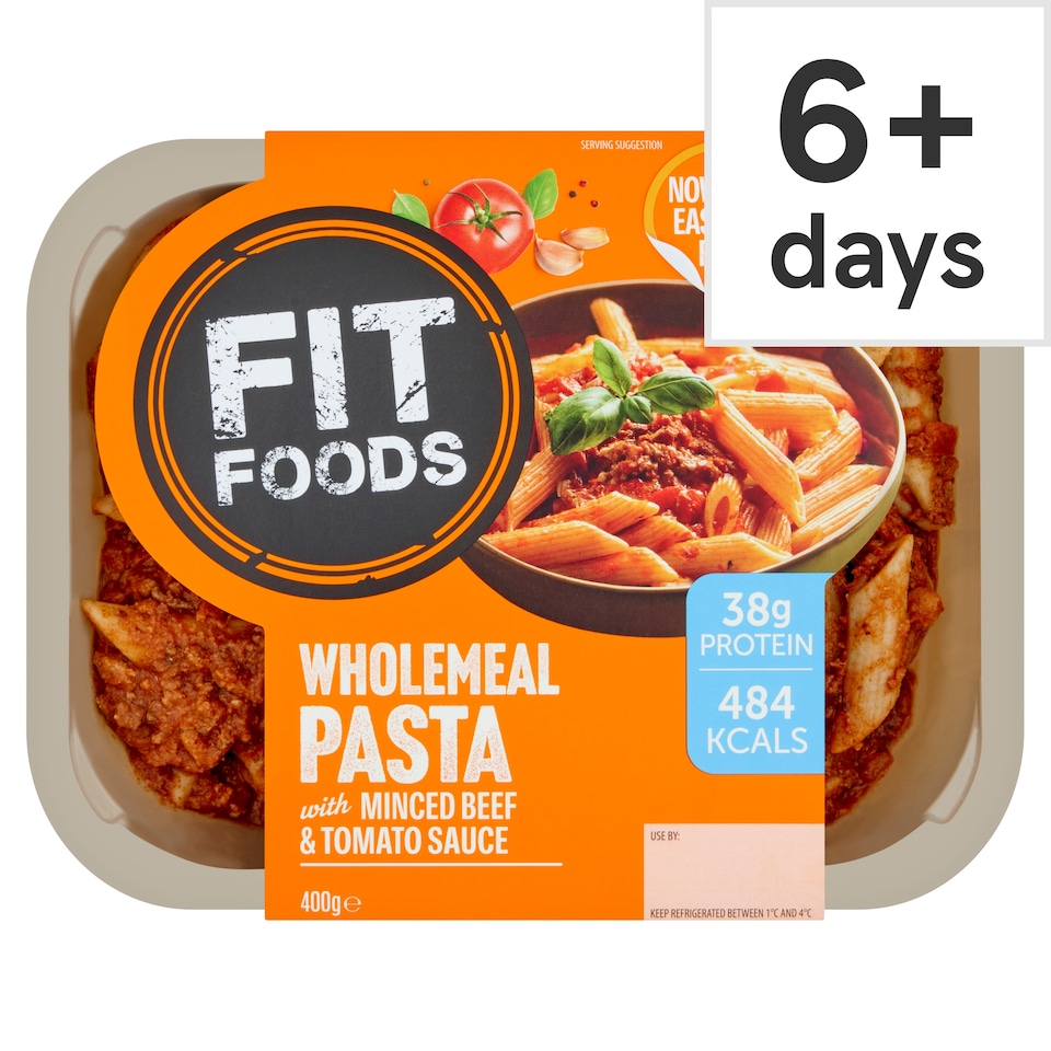 Fit Foods Wholemeal Pasta Minced Beef And Vegetable Sauce 400G