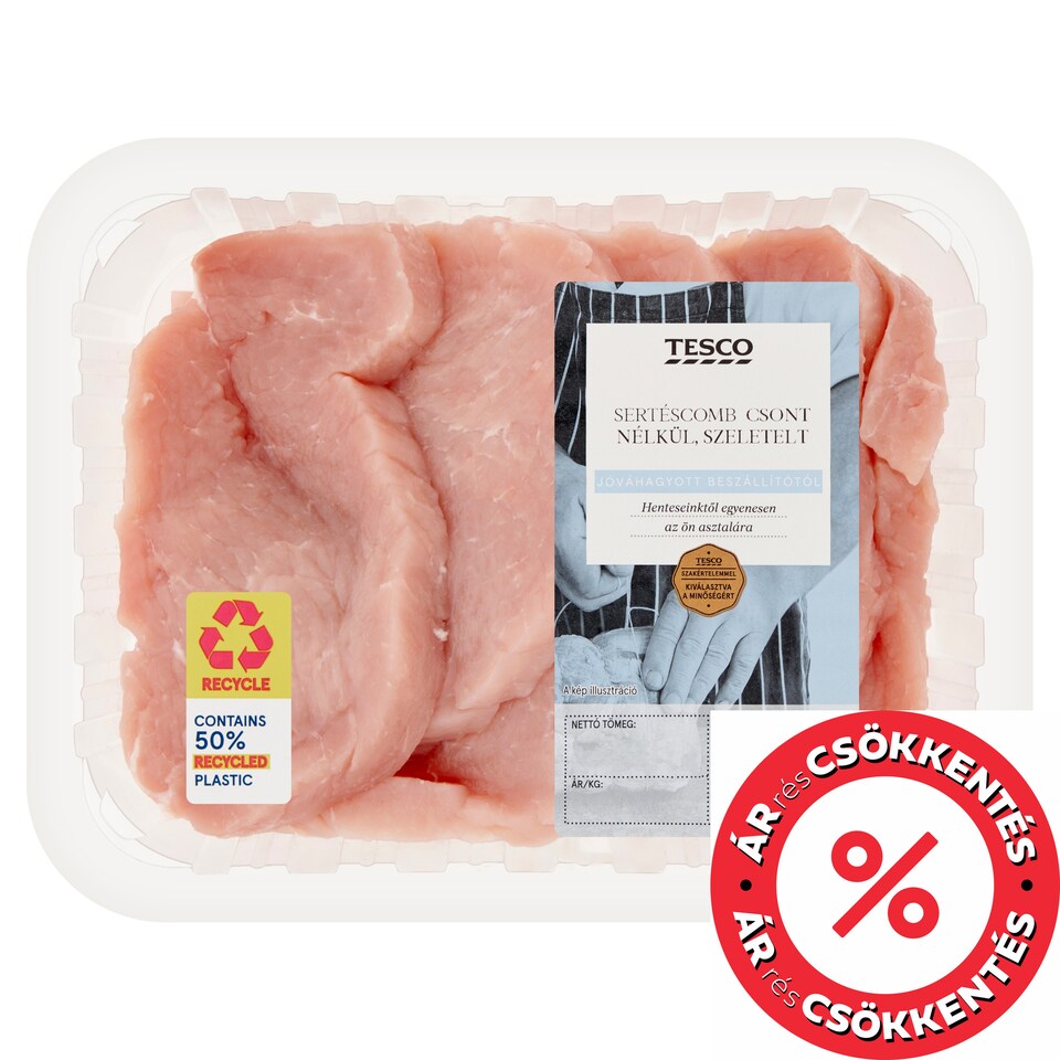 Tesco szeletelt sertéscomb csont nélkül 600 g