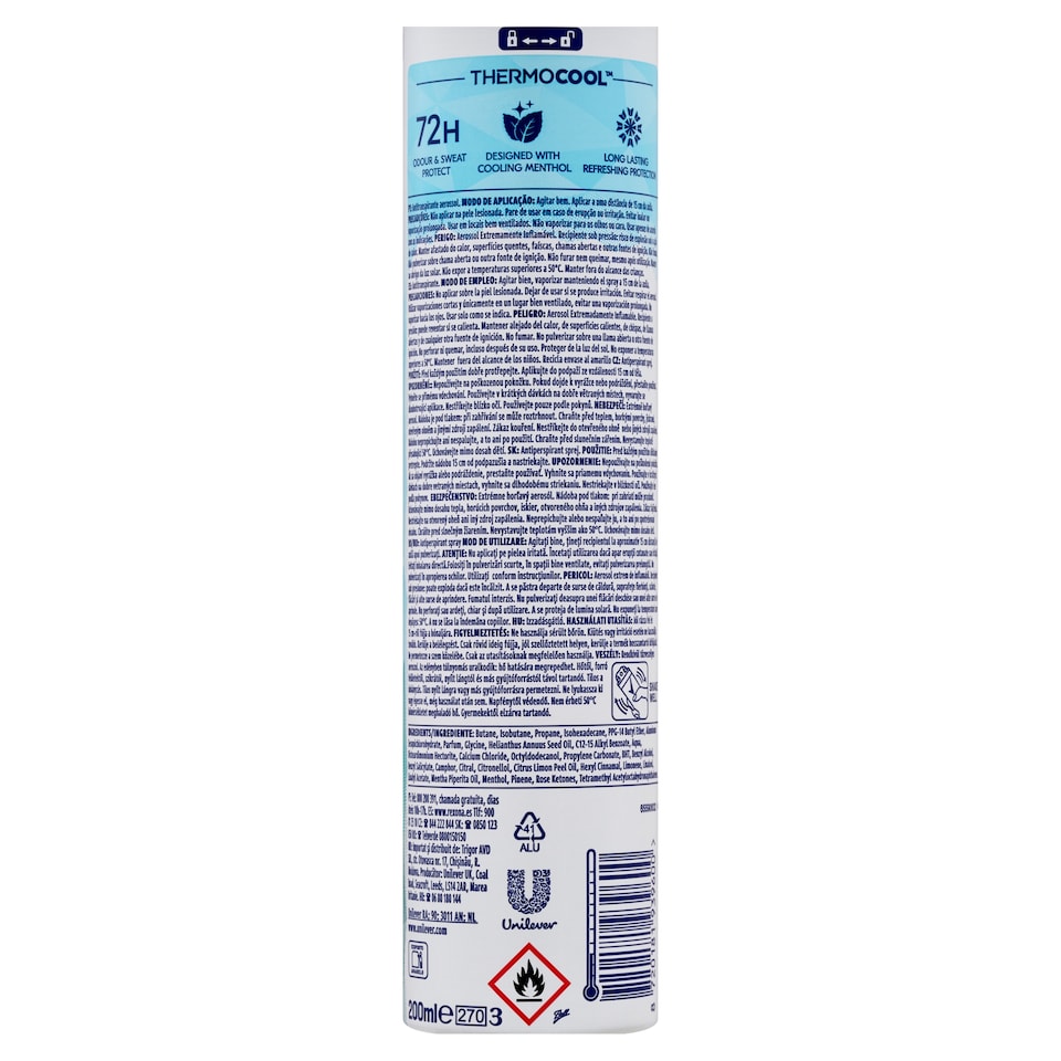 image 1 of Rexona Advanced Protection Cooling Eucalyptus & Coconut Water Antiperspirant Spray 150ml