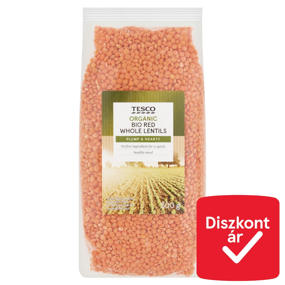 Tesco Organic Bio Red Whole Lentils 500 g