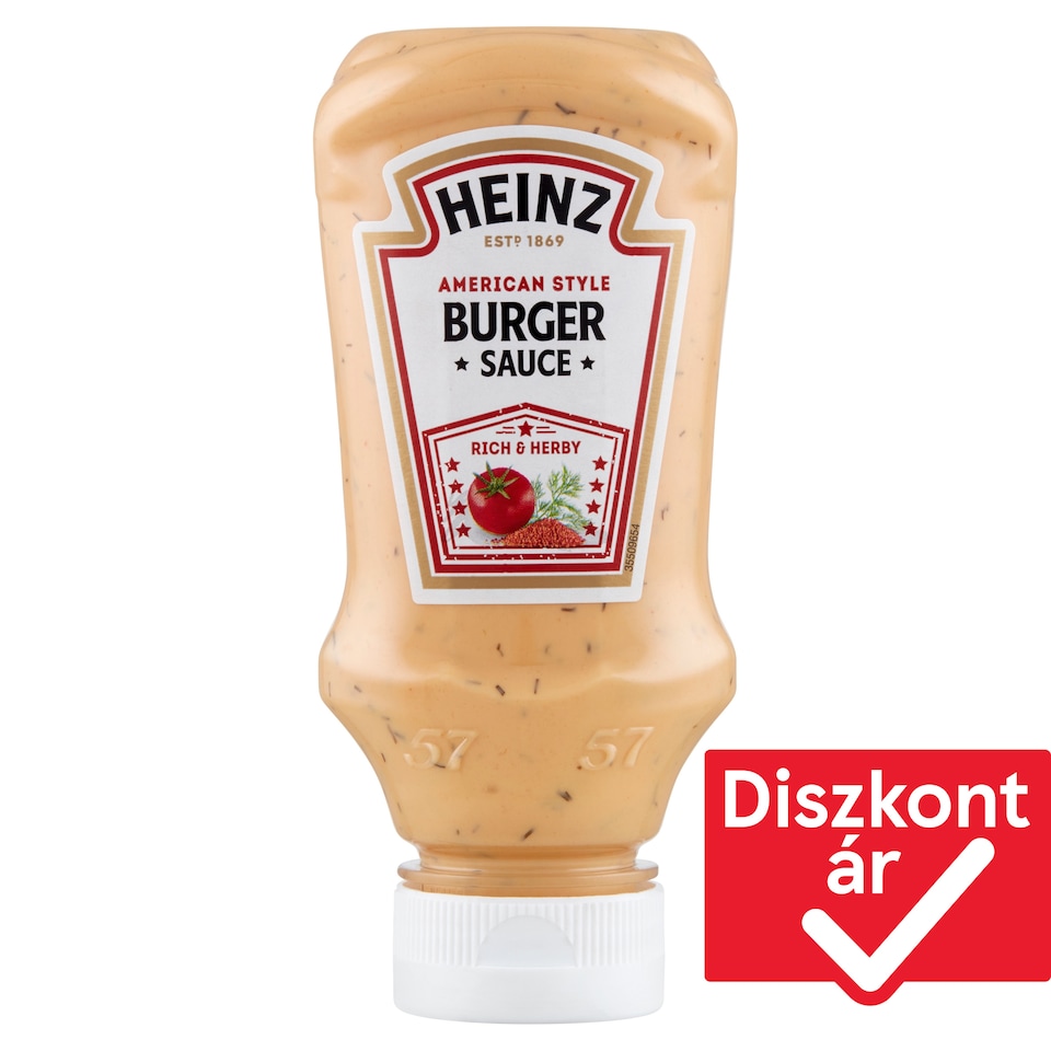 Heinz mustáros-kapros ízű hamburger szósz 230 g