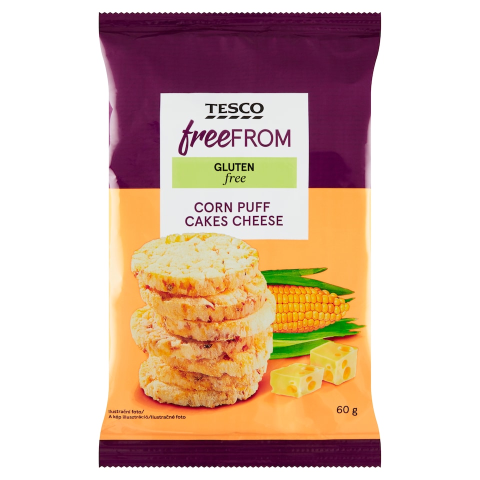 Tesco Free From Corn Puff Cakes Cheese 60g