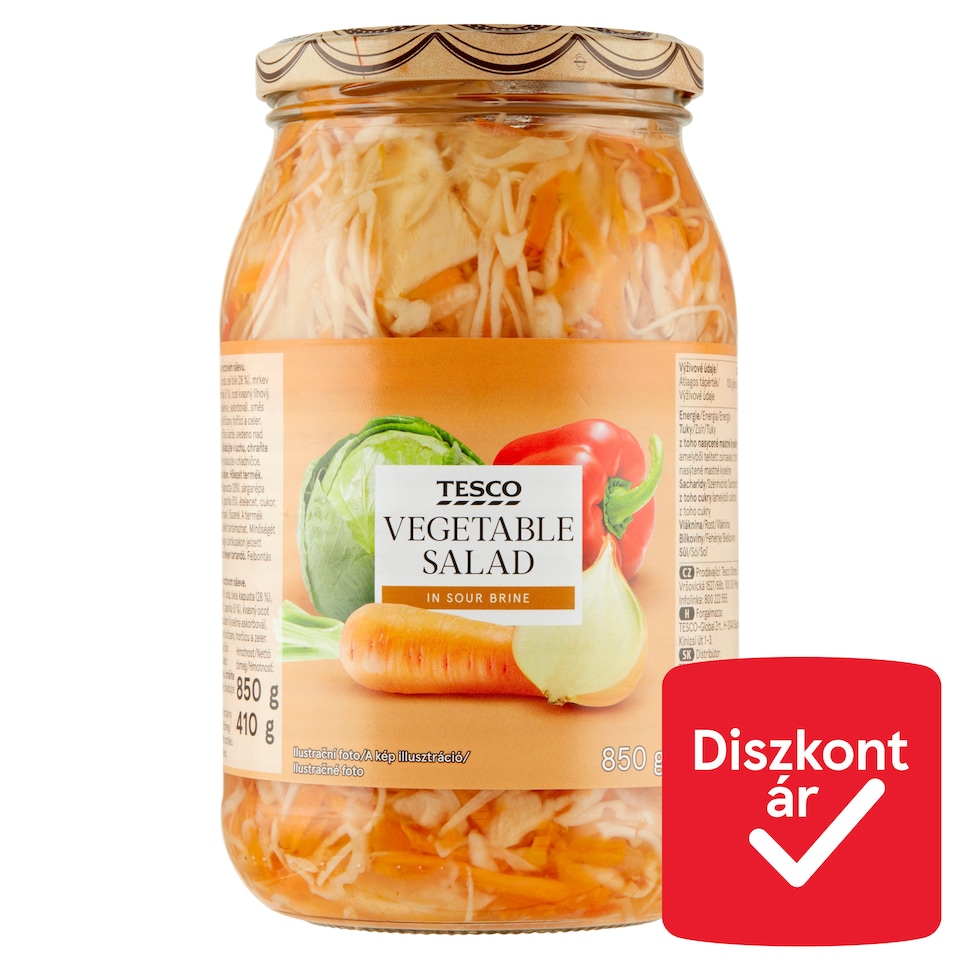 Tesco Vegetable Salad in Sour Brine 850 g