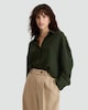 image 1 of F&F Button Up Long Sleeved Co-ord Shirt in Olive