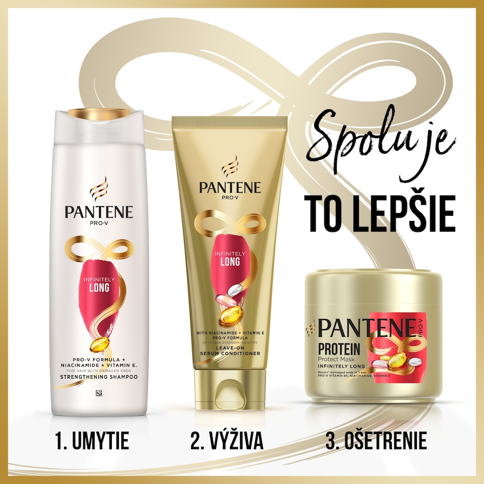 obrázok 1 z Pantene Pro-V Posilňujúce Sérum, Infinitely Long | Na Stredne Dlhé Až Dlhé Poškodené Vlasy | 200 ml