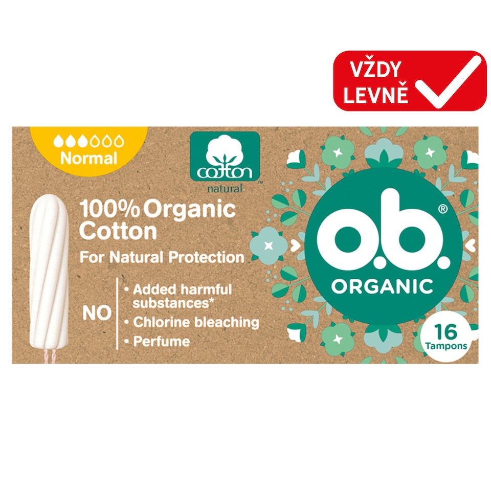 Obrázek 1 pro produkt O.B. Normal organické tampony 16 ks