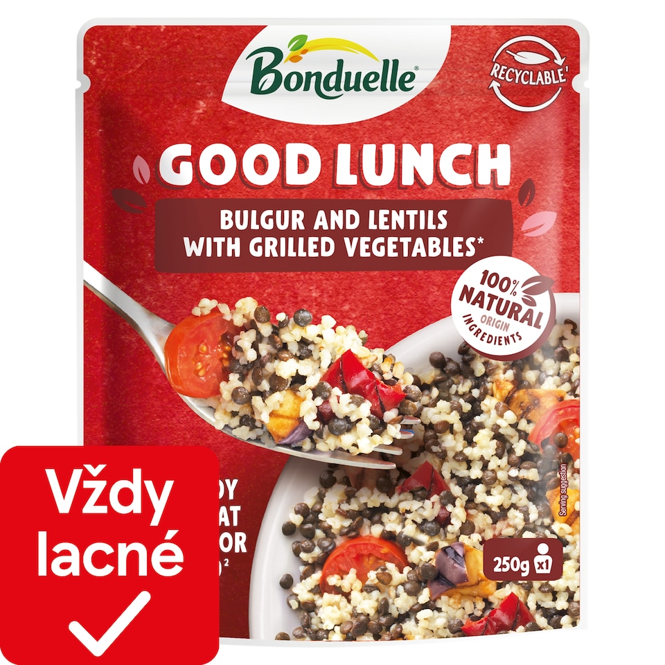 Bonduelle Good Lunch bulgur a šošovica s grilovanou zeleninou 250 g
