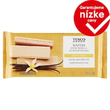 Tesco Wafers with Vanilla Flavour Filling 180 g