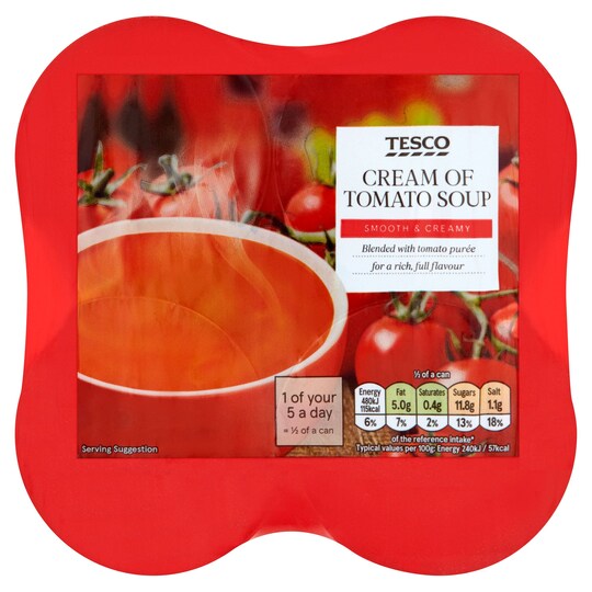 Tesco Cream Of Tomato Soup 4X400g Tesco Groceries