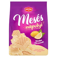 Detki Mesés Nápolyi Crispy Wafers with Lemon Cream Filling 180 g