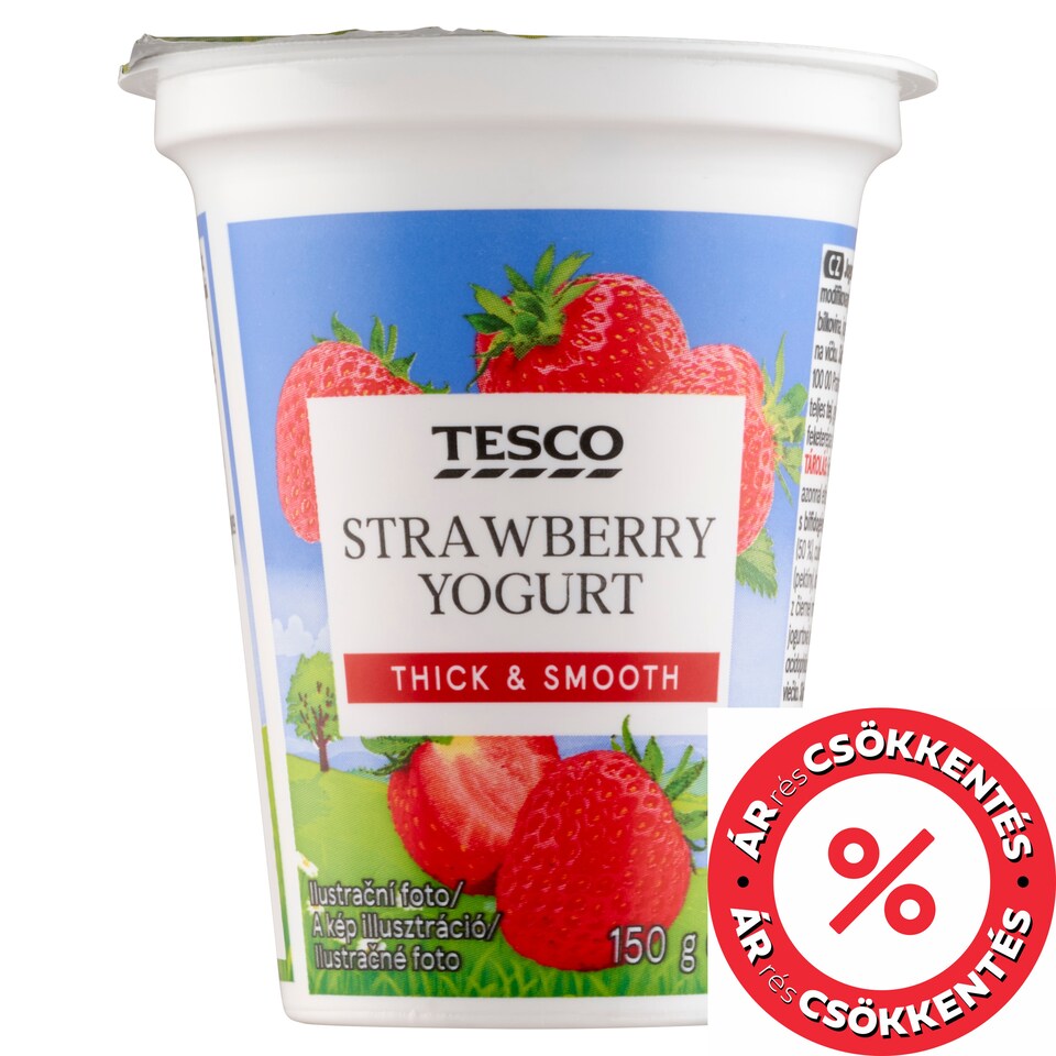 Tesco Low-Fat Strawberry Yogurt 150 g