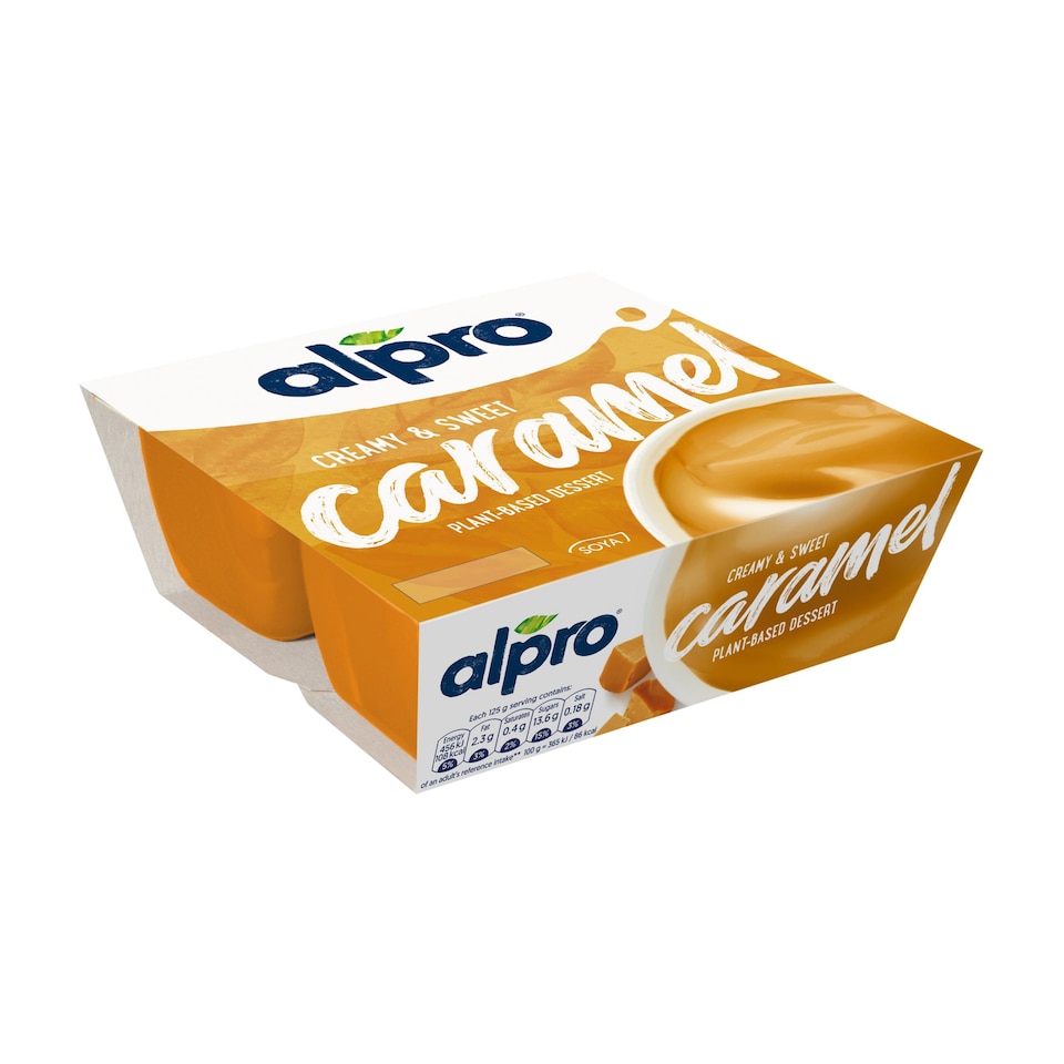 image 1 of Alpro Caramel Dairy Free Vegan Soya Dessert 4x125g