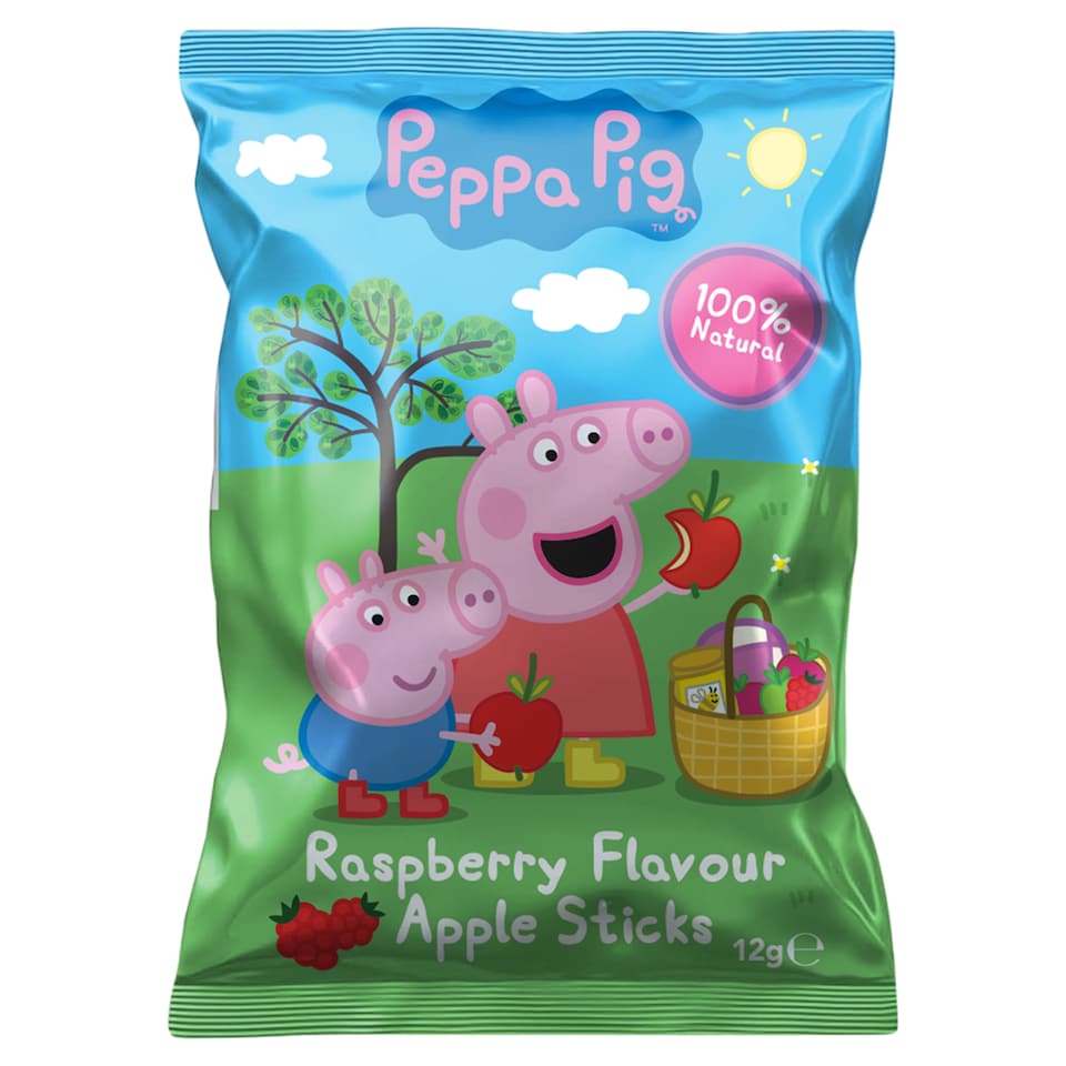 Peppa Pig Raspberry Flavour Apple Sticks 12g