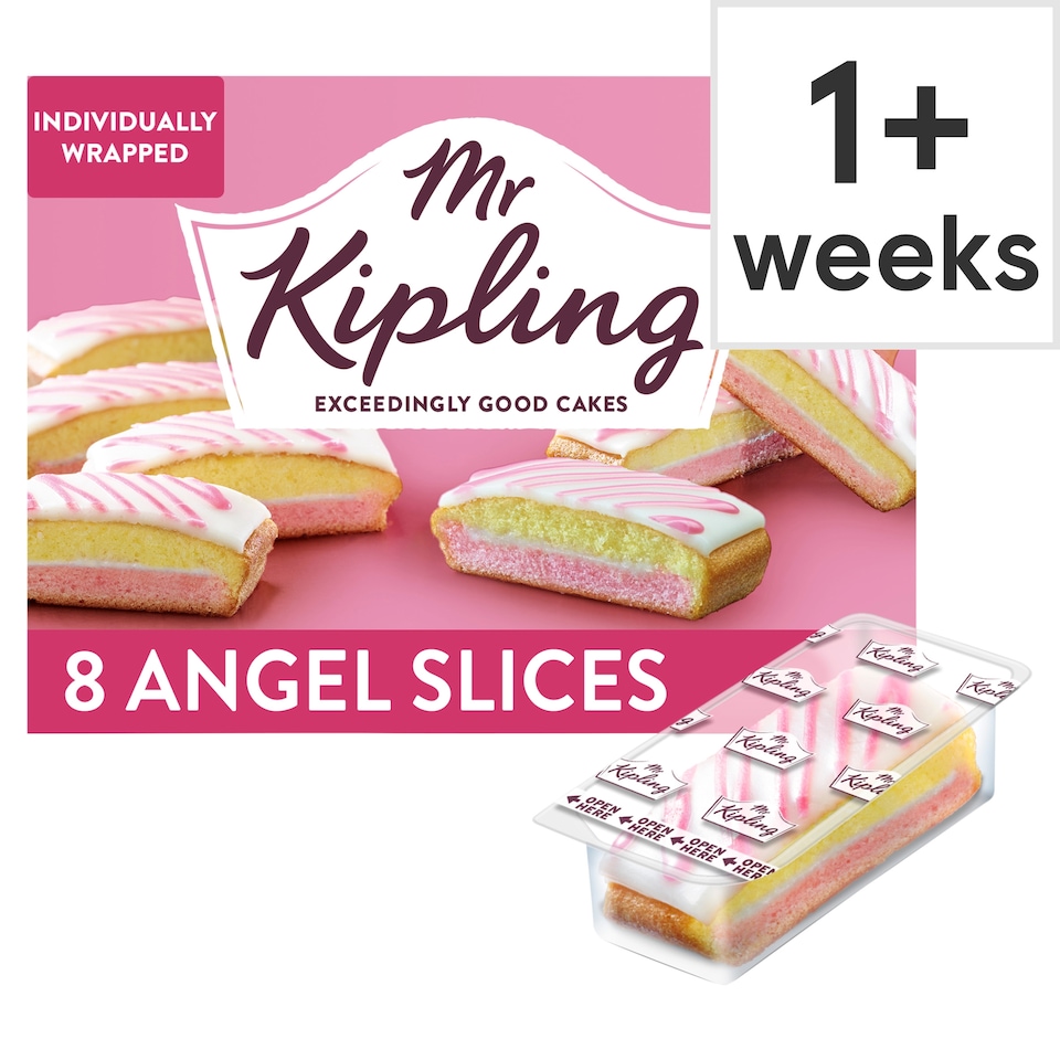 image 1 of Mr Kipling Angel Slices Vanilla Cake 8 Pack